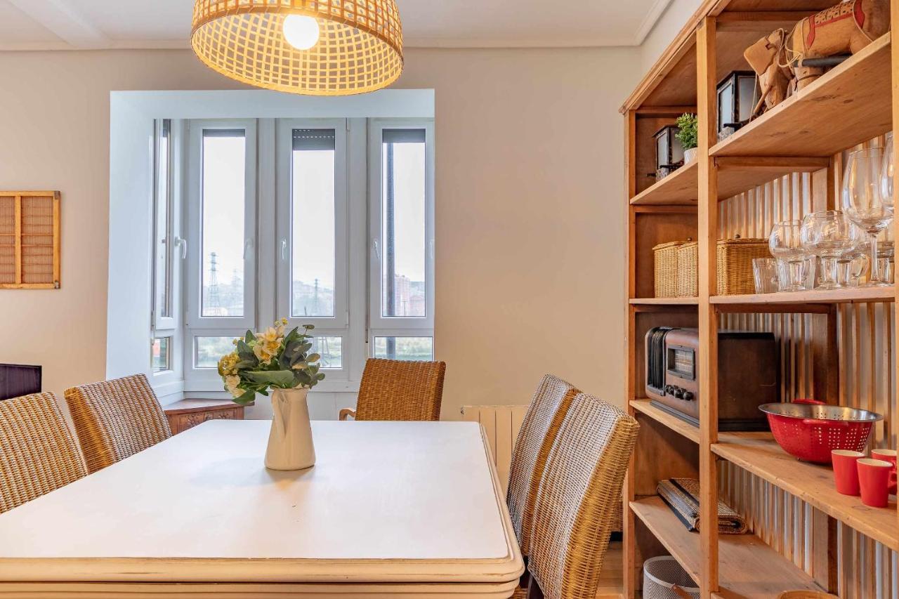 Apartamento Kuia Con Vistas Frontales A La Ria De Bilbao Cerca Del Metro Erandio Kültér fotó