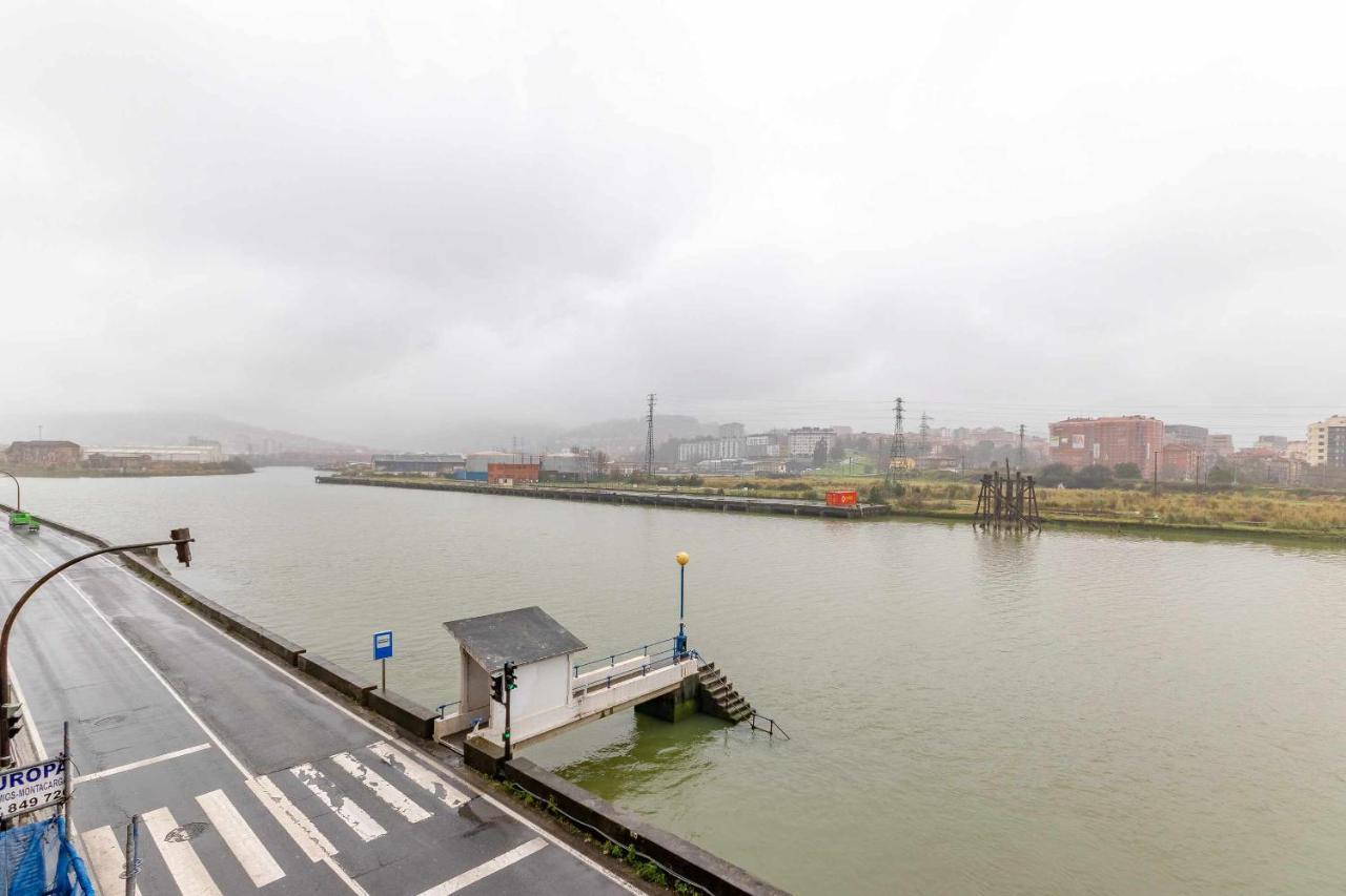 Apartamento Kuia Con Vistas Frontales A La Ria De Bilbao Cerca Del Metro Erandio Kültér fotó